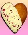 White Carob Cookie Heart Valentine Ecard