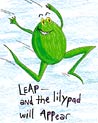 Ecard Leap and the lily pad will appear