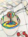 Free Rainbow Mixing Bowl Ecard