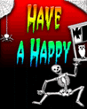 Happy Halloween Skeleton  Free Animated Ecard