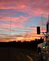 Truckin' on Semi at Dusk Ecard