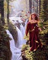  Forest Light Free Goddess Art Ecard