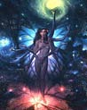 Lotus of the Eternal Night Free Goddess Art Ecard