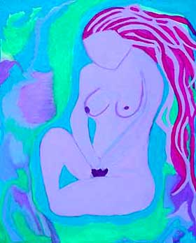 Purple Nude Free Art Ecard