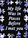 Puzzle pieces surrounding message Lesbian Ecard